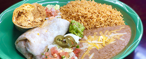 Burro Con Carne at Guadalajara Grill, Bar, & Table Side Salsa in Tucson Arizona.